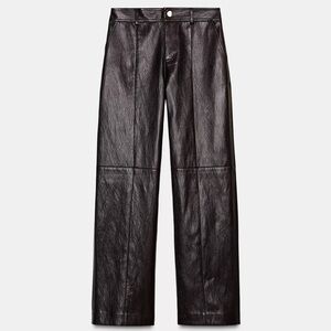 ZARA FAUX LEATHER STRAIGHT LEG
PANTS